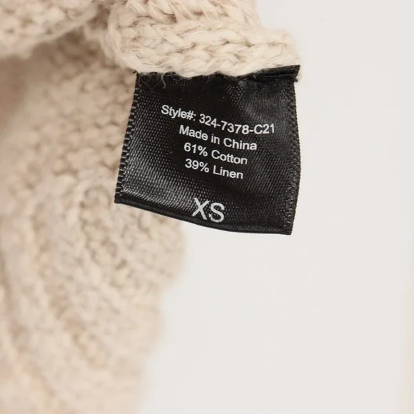 Jenni Kayne Cruise Cocoon Crewneck Chunky Knit Sweater Size XS Oatmeal Casual